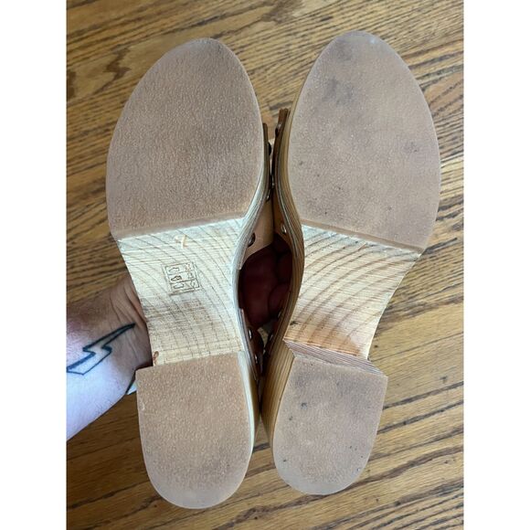 Intentionally Blank Tan Strappy Heel Clog Sandals Shoes   Women's Size 7 - Picture 11 of 13